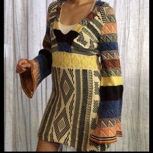 NWT Free People Patchwork Sweater Dress Small